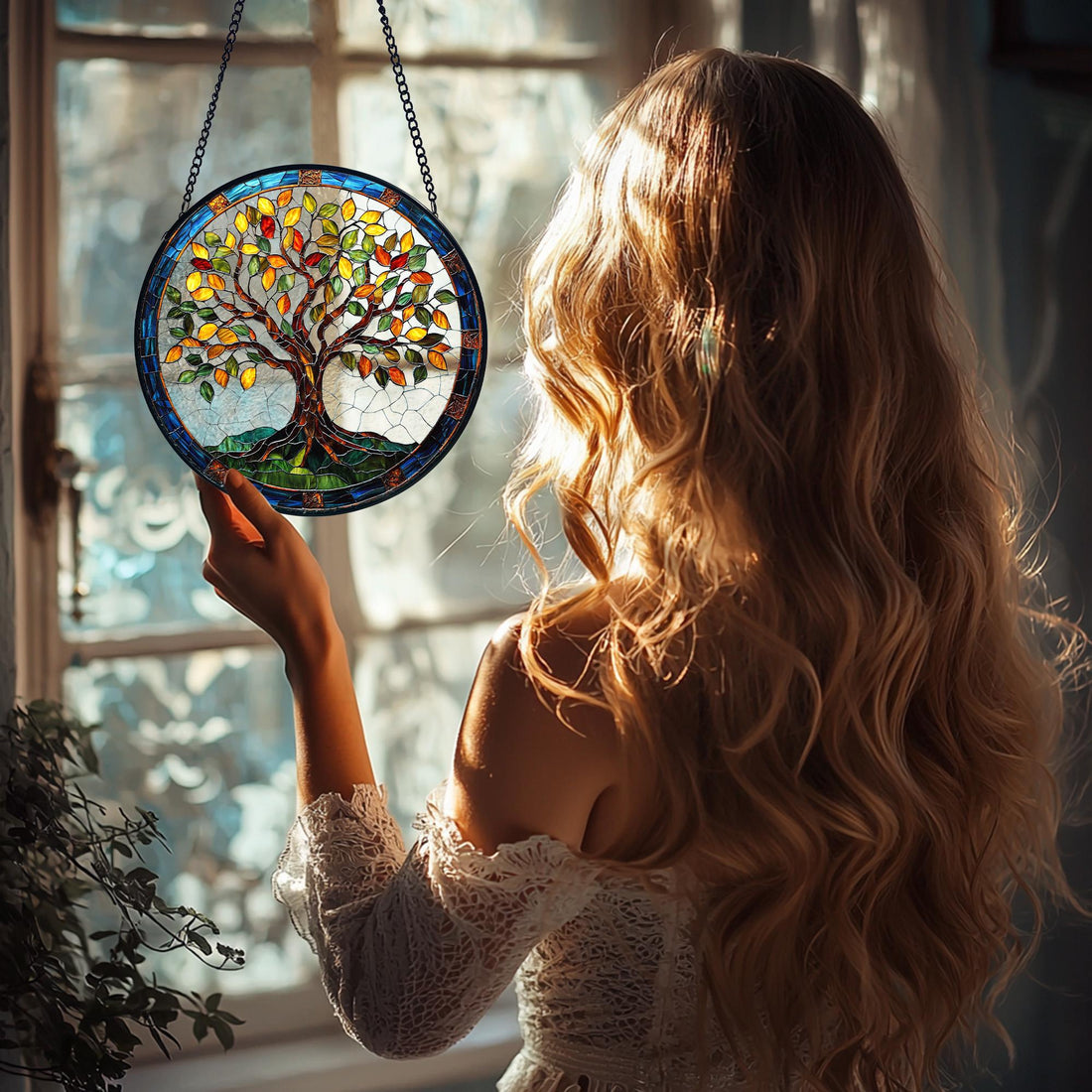 How to Style a Stained Glass Suncatcher in Your Home