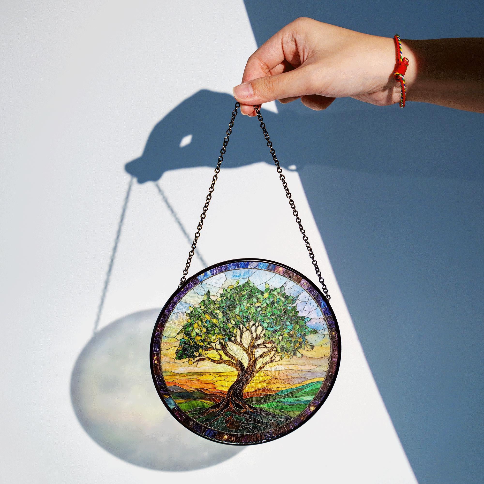 Tree Of Life Stained Glass Suncatcher, Tree Of Life Suncatcher, Gift For Women, Stained Glass Art, Home Ornament, Gift For Her, Gift For Mom
