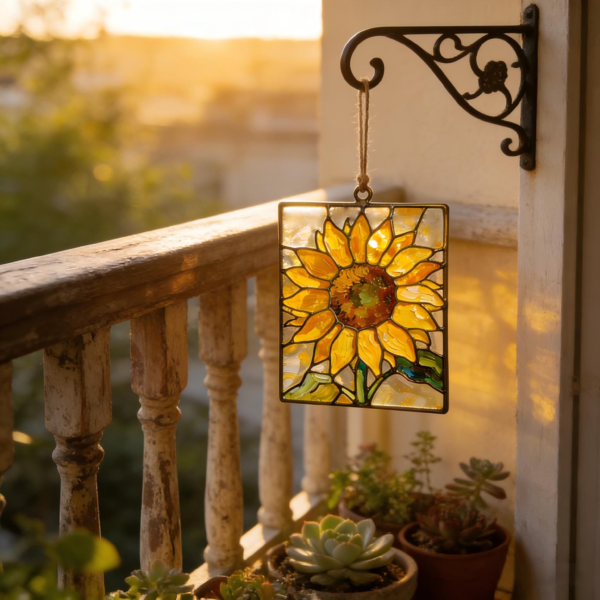 Sunflower Stained Glass Gift For Mom, Handmade Suncatcher Window Decor, Bright Floral Hanging, Mother’s Day Gift Idea, Boho Home Gift