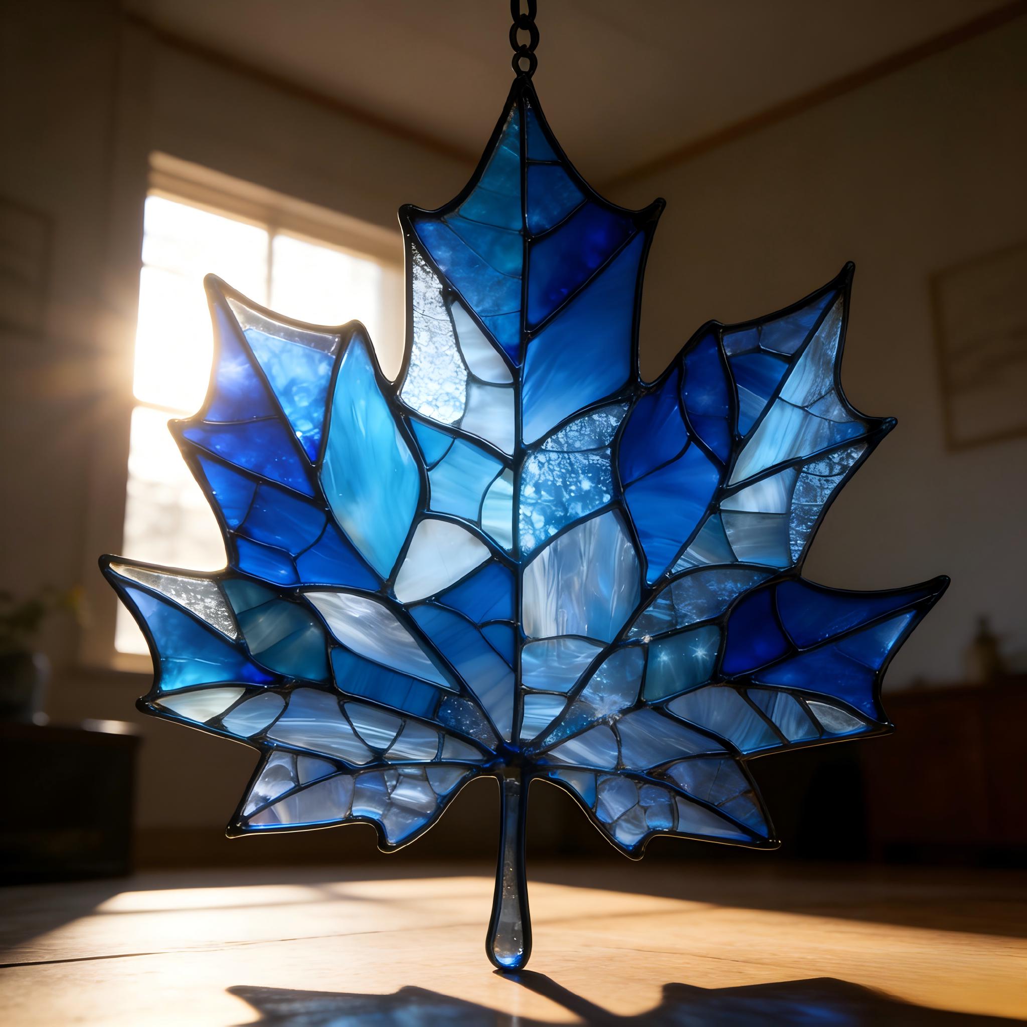 Artisan Spring Summer Fall Winter Maple Leaf Suncatcher,housewarming Gift For New Homeowners,graduation Gift For Classmate,mother's Day Gift